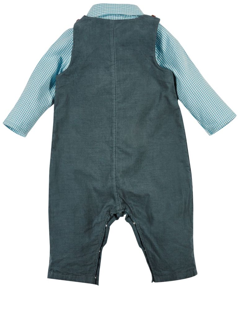 2 Piece Cord Dungarees & Woven Bodysuit Outfit 7 of 7