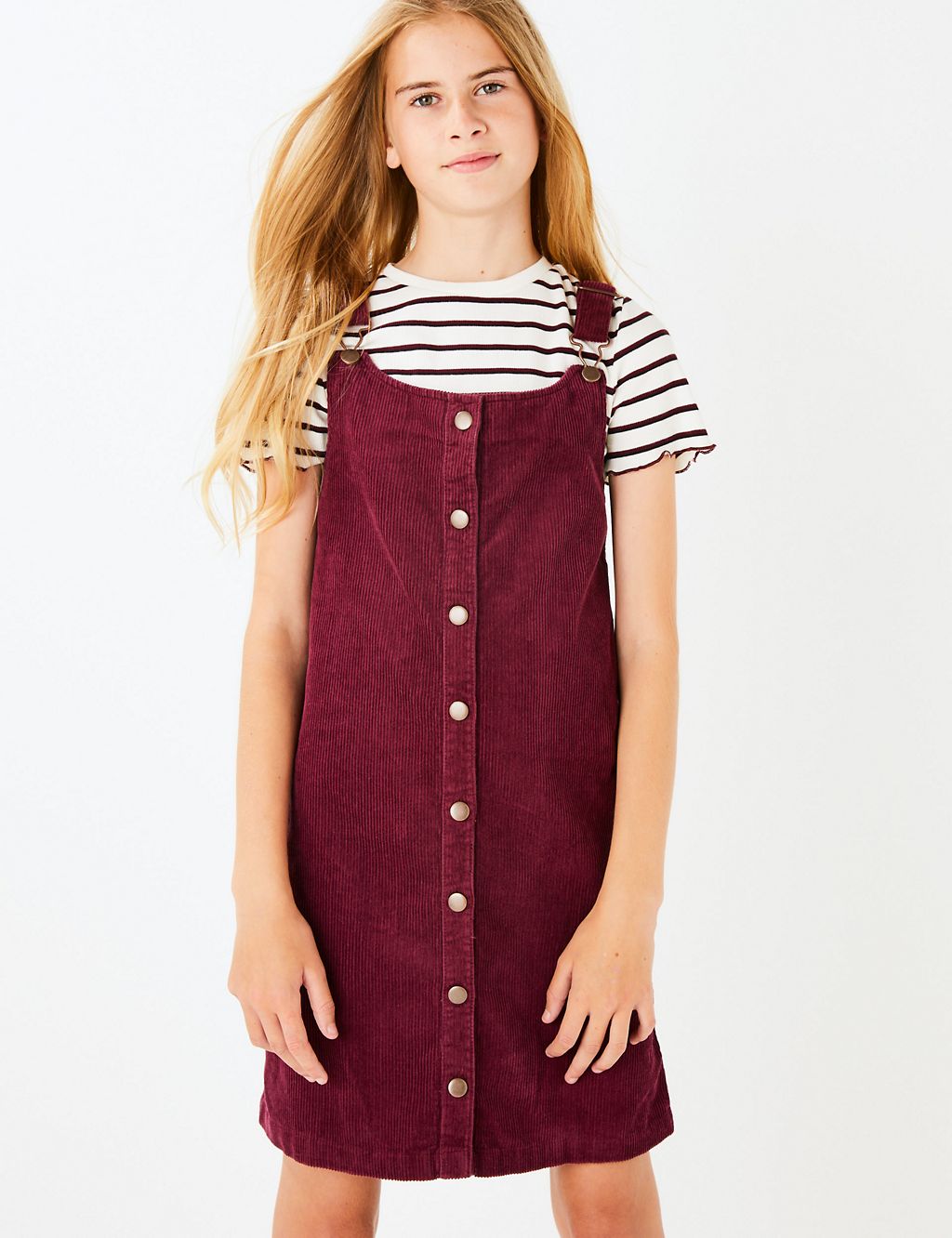 2 Piece Cord Pinafore Dress Outfit (3-16 Years) 3 of 4