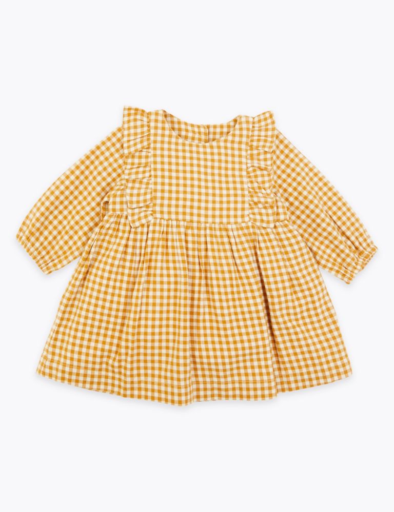 2 Piece Cotton Gingham Dress (0-3 Yrs) 2 of 5
