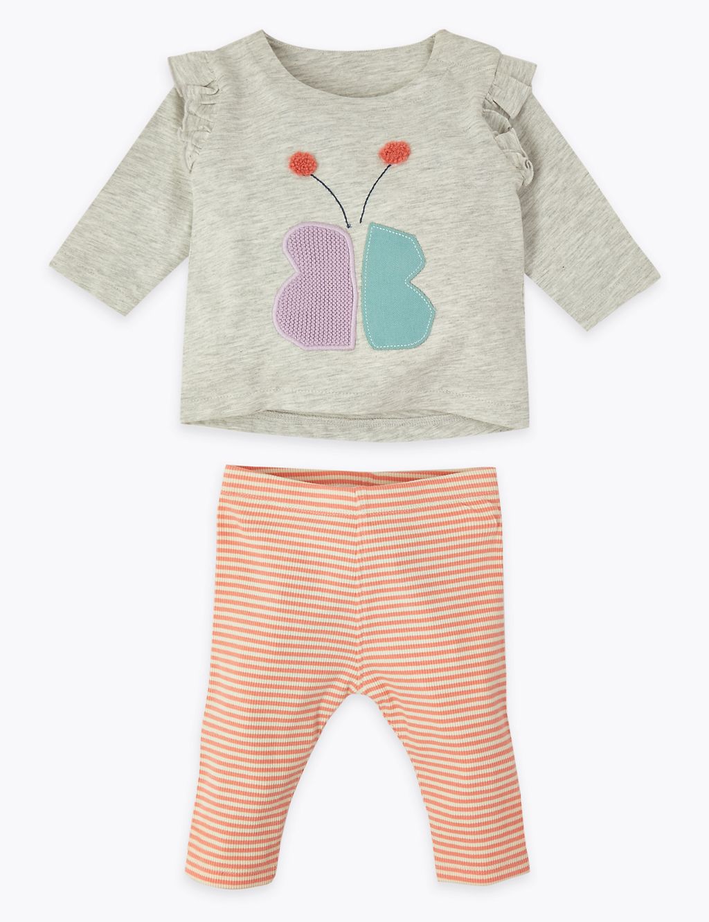 2 Piece Cotton Jersey Butterfly Outfit 3 of 5