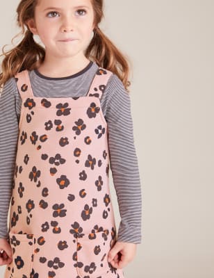 Pink leopard pinafore outlet dress