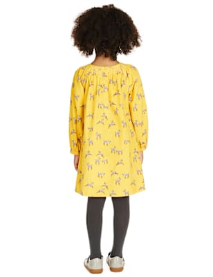 2 Piece Cotton Rich Deer Print Corduroy Dress & Tights Outfit (1- 7 Years) Image 3 of 3