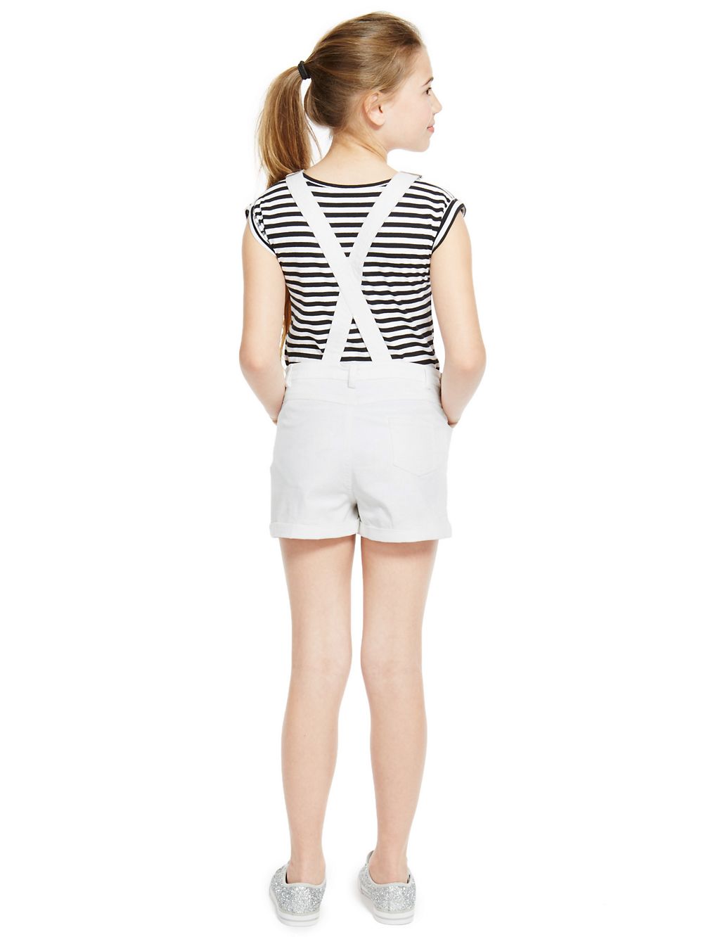 2 Piece Cotton Rich T-Shirt & Dungaree Outfit (5-14 Years) 2 of 4