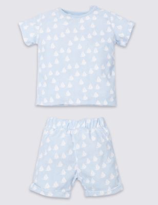 2 Piece Cotton Rich Top & Shorts Outfit Image 2 of 6