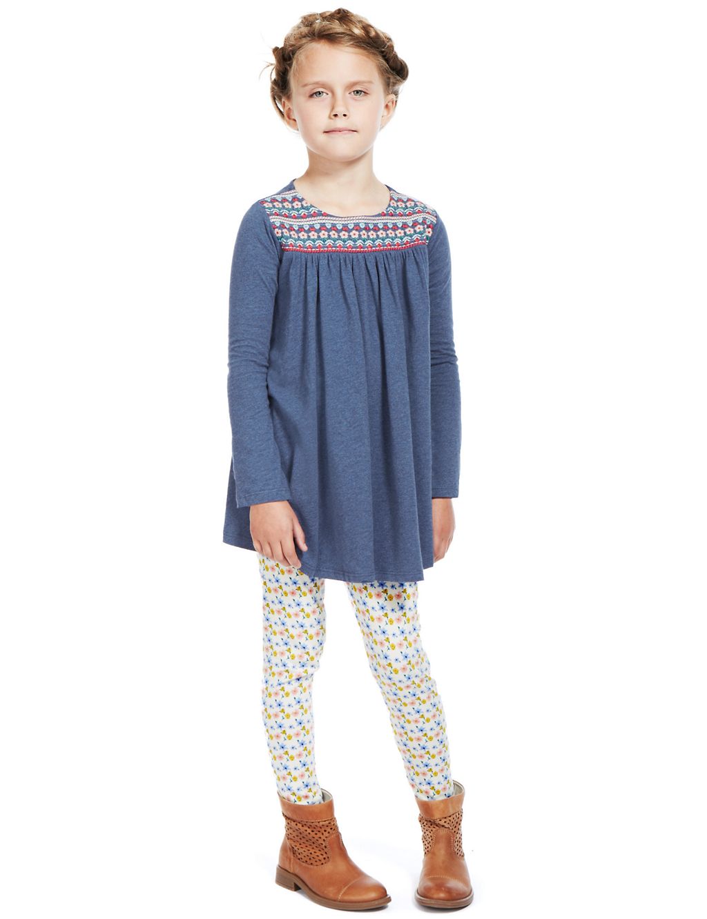 2 Piece Cotton Rich Tunic & Leggings Outfit with StayNEW™ (1-7 Years) 3 of 3