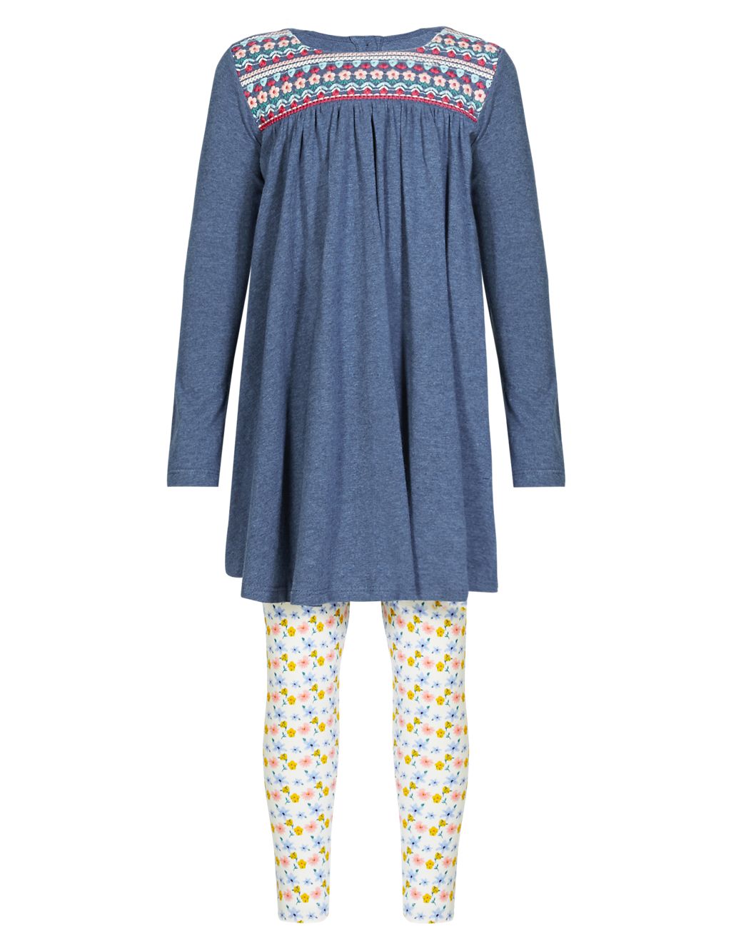 2 Piece Cotton Rich Tunic & Leggings Outfit with StayNEW™ (1-7 Years) 1 of 3