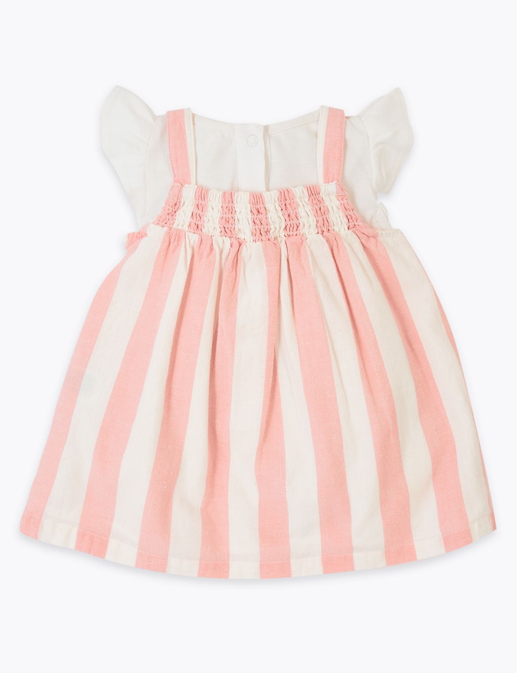 2 Piece Cotton Striped Dress (0-3 Yrs) | M&S