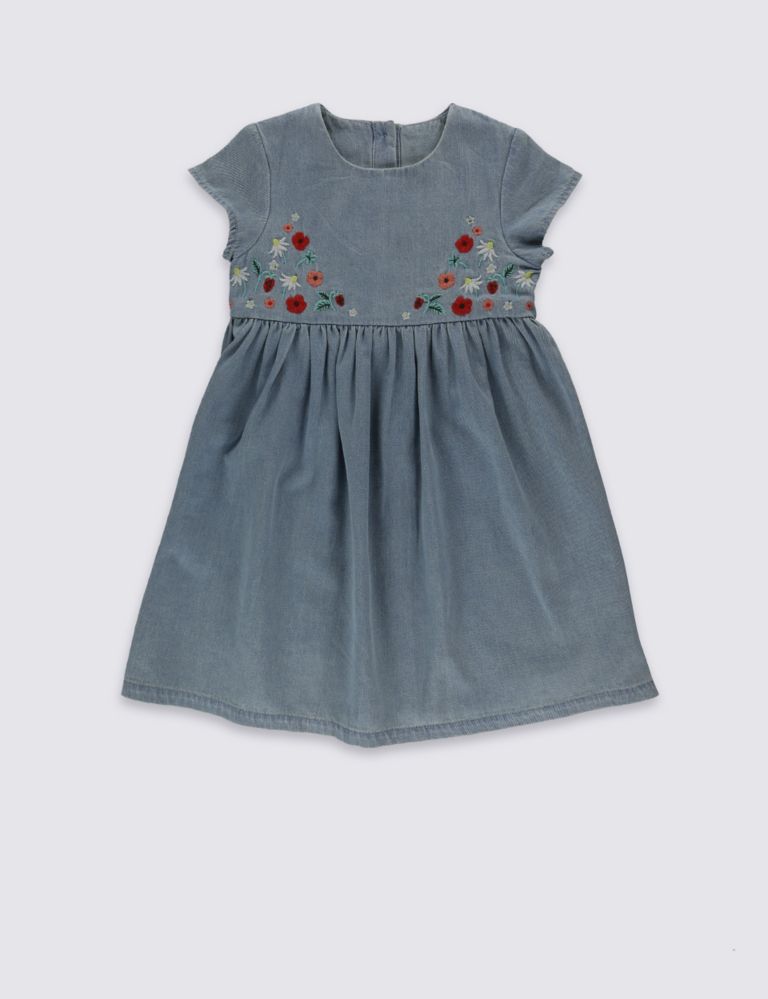 2 Piece Denim Dress with Tights 2 of 6