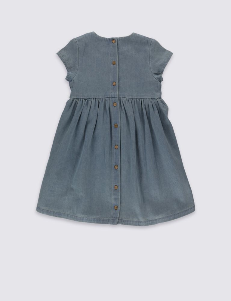 2 Piece Denim Dress with Tights 3 of 6