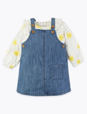 baby denim pinafore dress