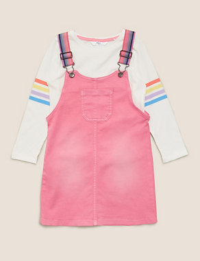 2 Piece Denim Pinafore Outfit (2-7 Yrs) Image 2 of 4