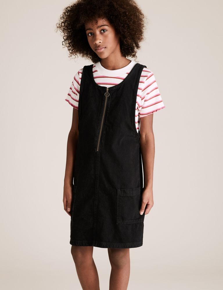 2 Piece Denim Pinafore Outfit (6-16 Yrs) 1 of 4
