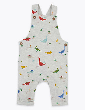 2 Piece Dinosaur Dungarees Outfit (0-3 Yrs) Image 2 of 5