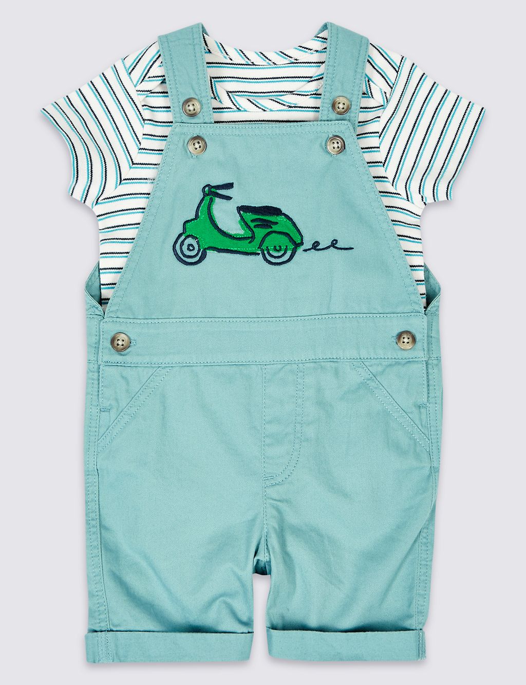 2 Piece Dungarees & Bodysuit Outfit 1 of 7