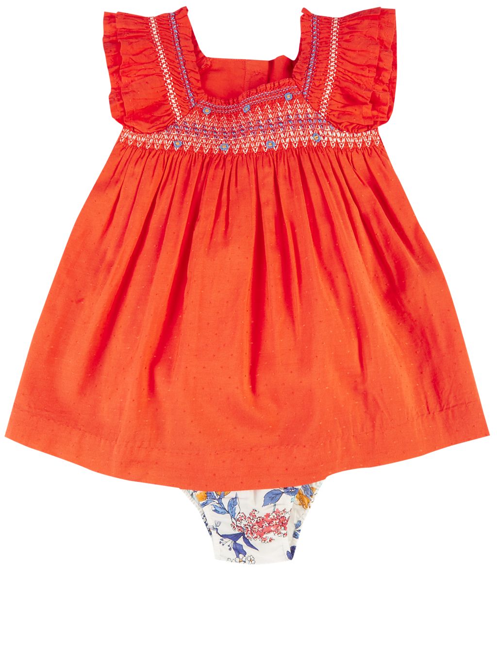 2 Piece Embroidered Dress with Knickers 4 of 7