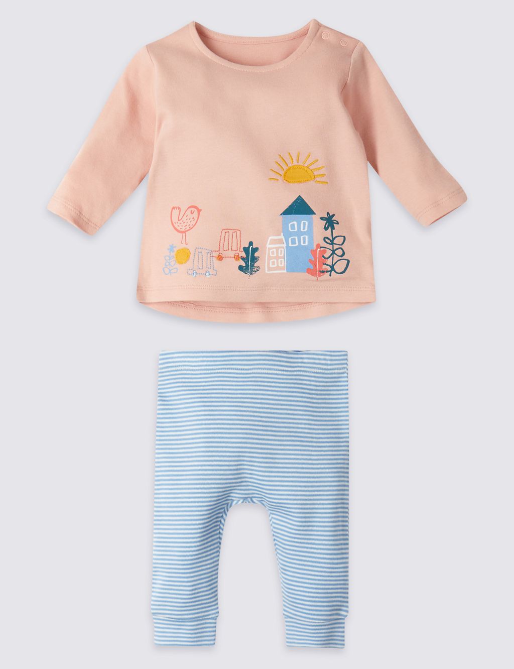 2 Piece Embroidered Top & Bottom Outfit 3 of 6