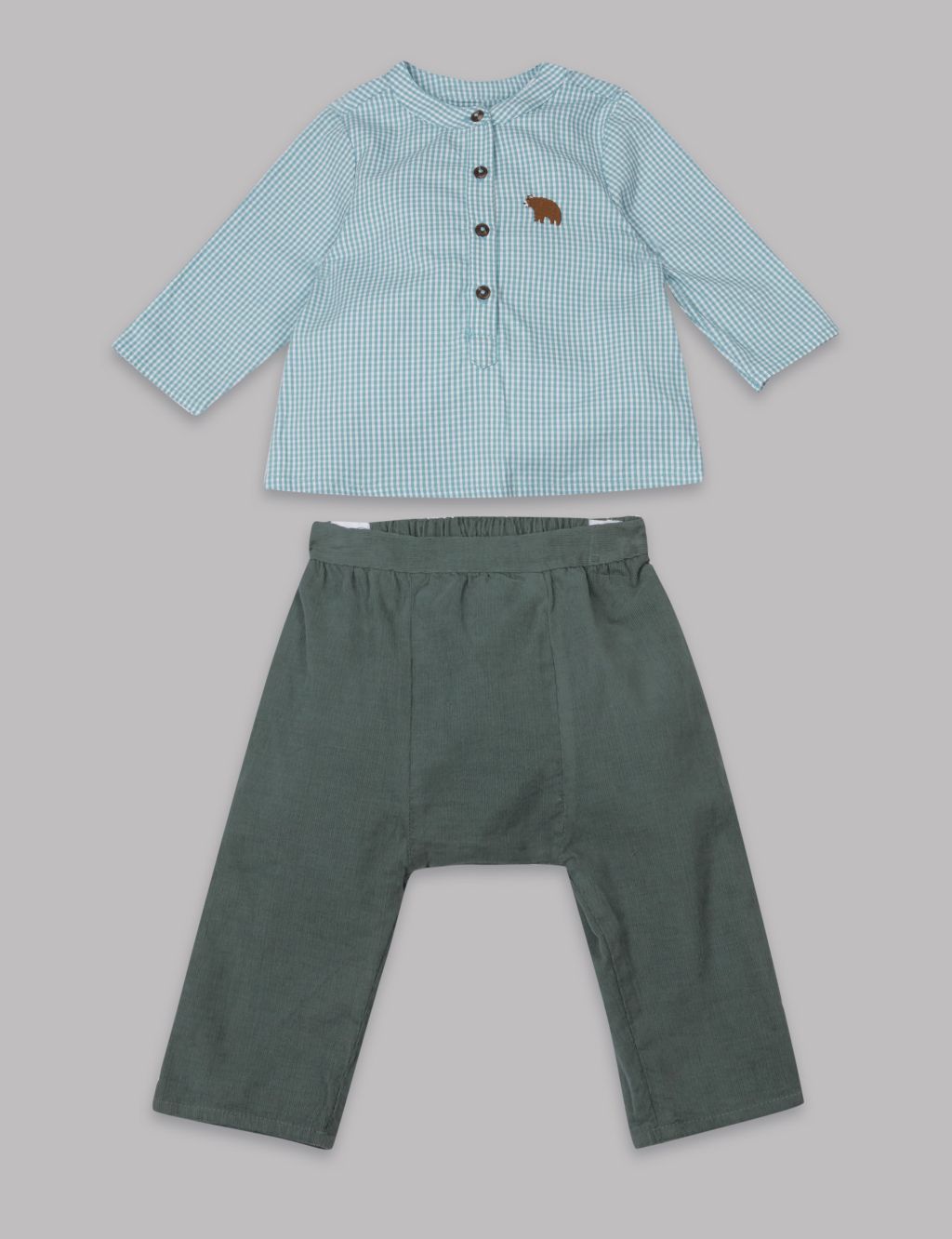 2 Piece Gingham Shirt & Trousers Outfit 3 of 7