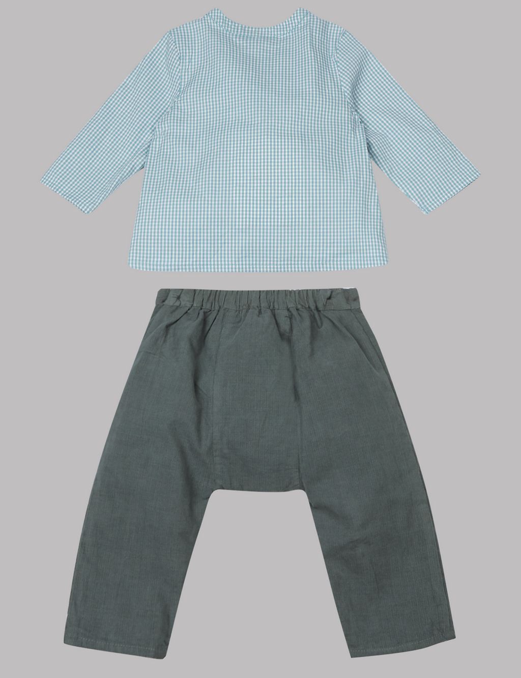 2 Piece Gingham Shirt & Trousers Outfit 1 of 7