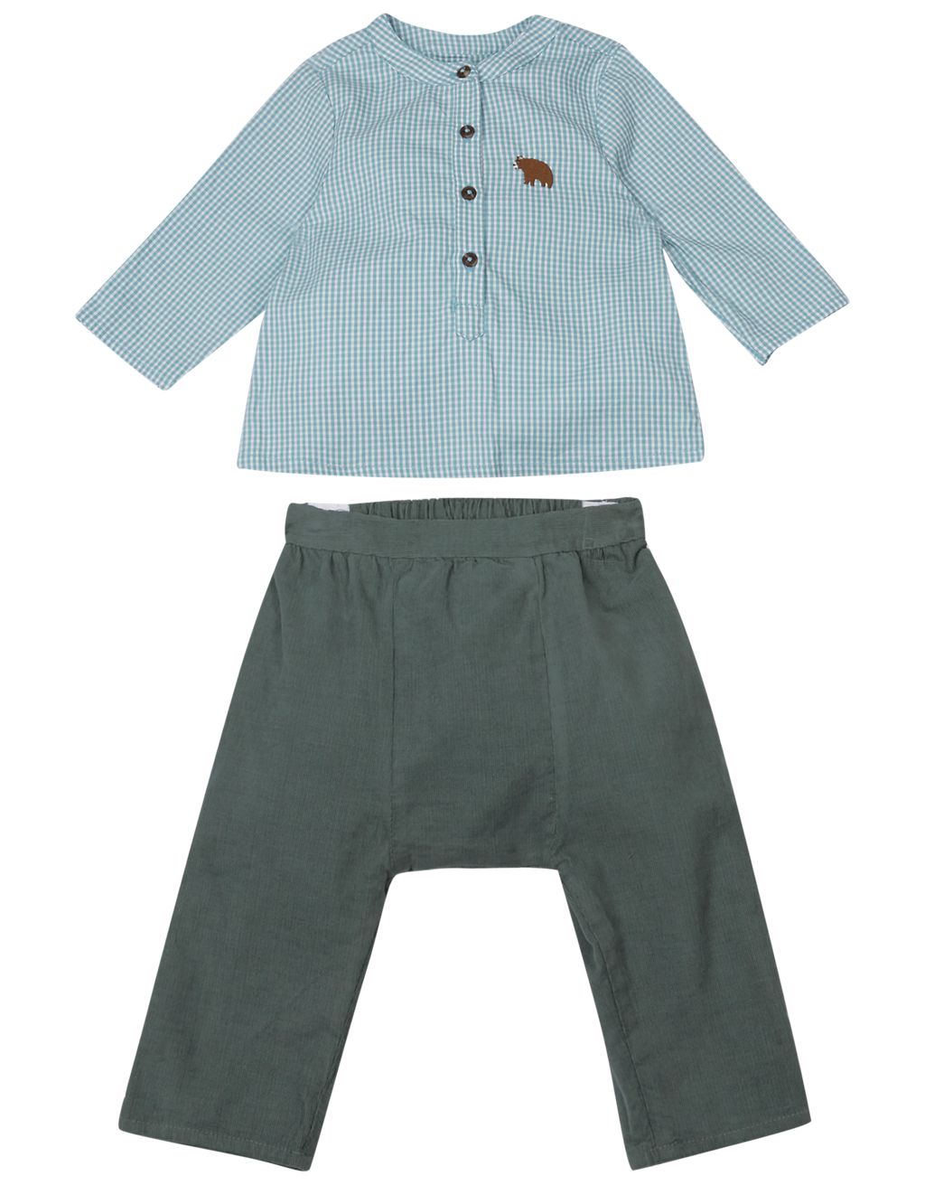 2 Piece Gingham Shirt & Trousers Outfit 4 of 7