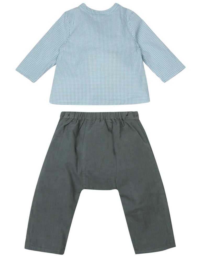 2 Piece Gingham Shirt & Trousers Outfit 7 of 7