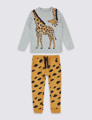 2 Piece Giraffe Top & Joggers Outfit (3 Months - 7 Years) Image 2 of 4