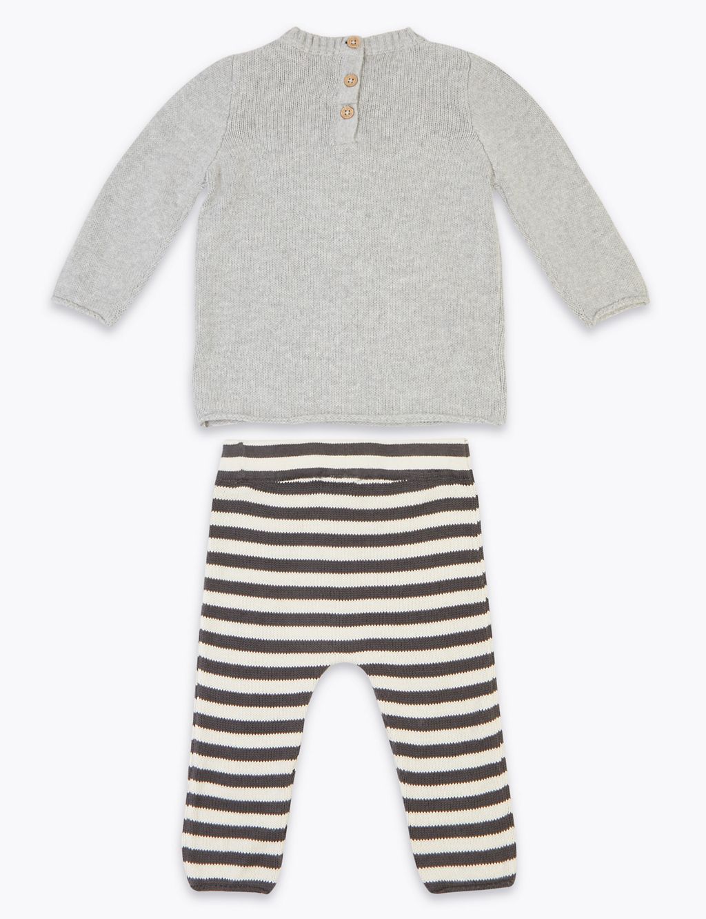 2 Piece Knitted Badger Top & Bottom Outfit (0-3 Yrs) 1 of 4