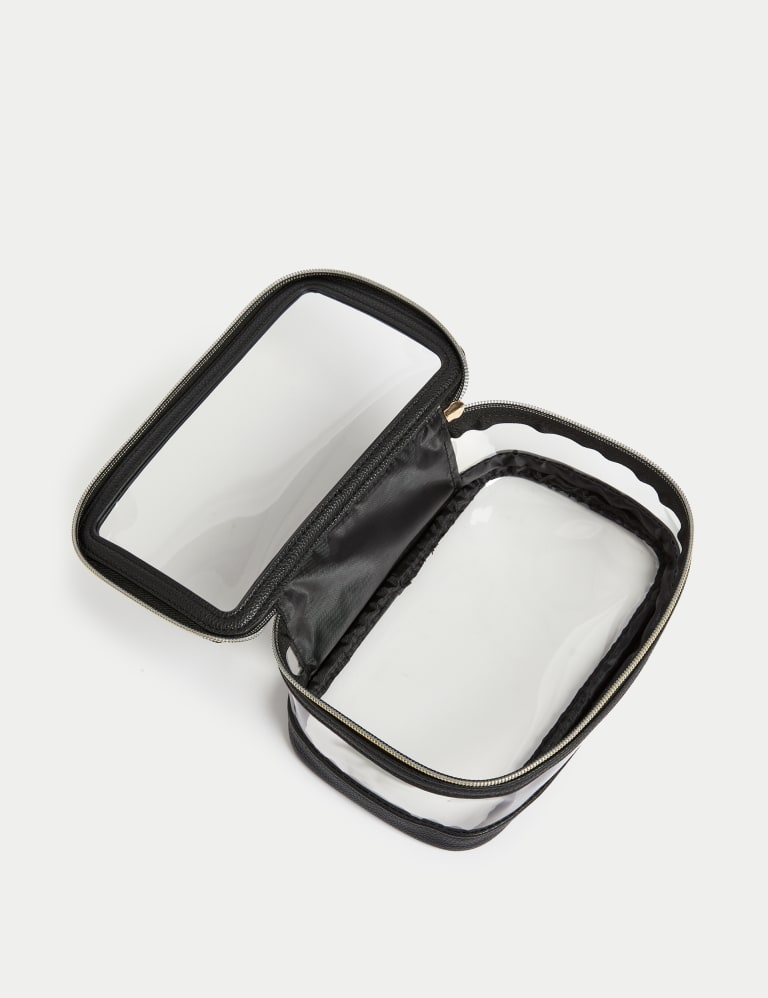 Black and white makeup case top