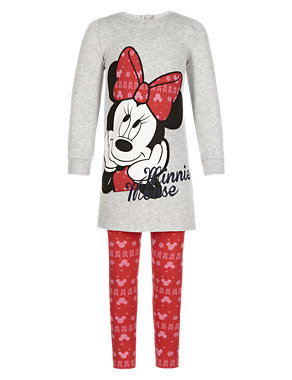 2 Piece Minnie Mouse Tunic Dress & Leggings Outfit with StayNEW™ (1-7 Years) Image 2 of 3
