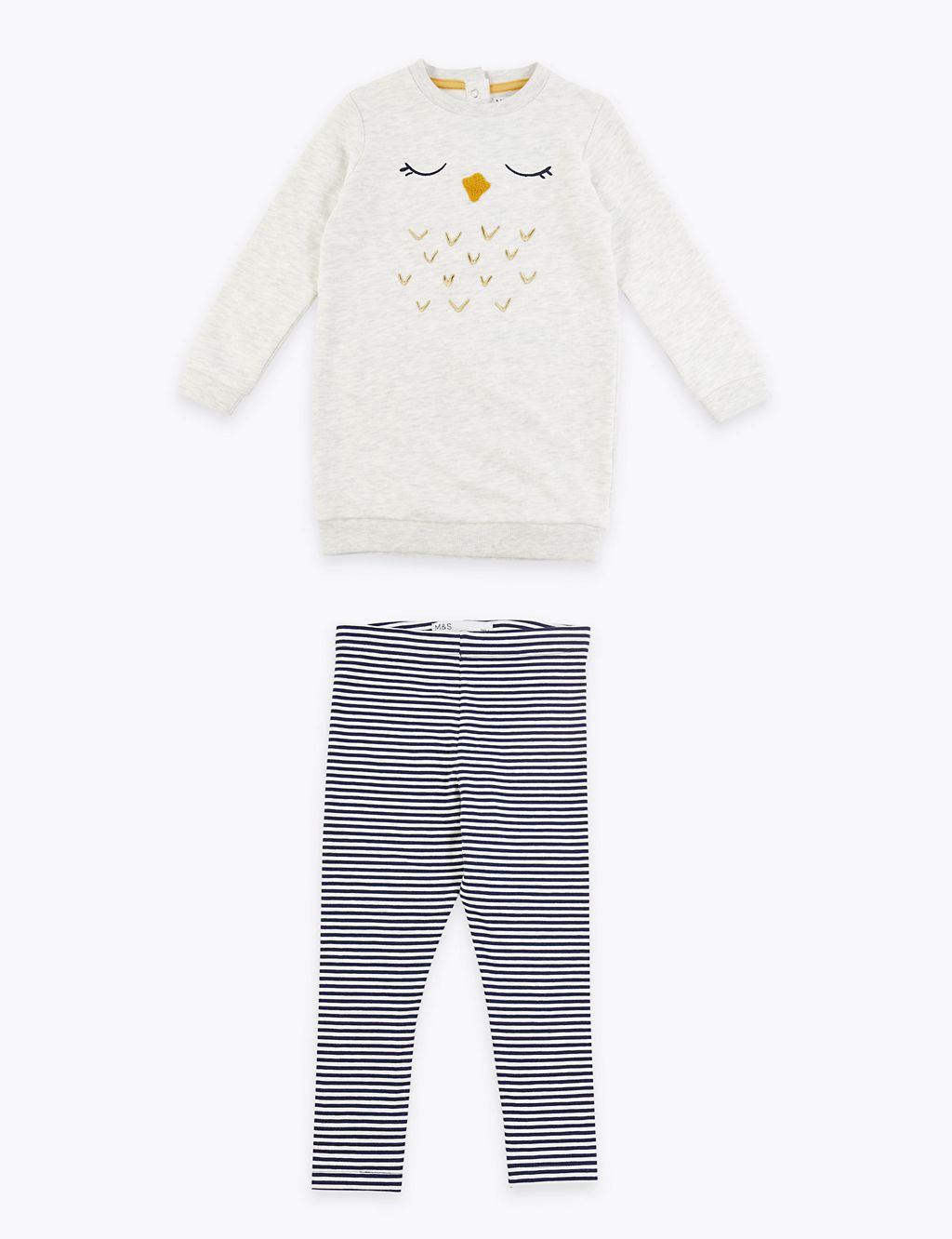 2 Piece Owl Print Striped Outfit (3 Months - 7 Years) 1 of 5