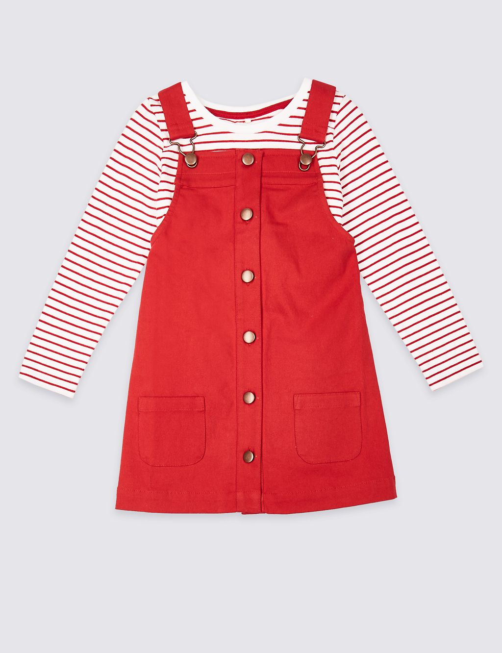2 Piece Pinny & T-Shirt Outfit (3 Months - 7 Years) 1 of 3