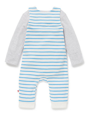 2 Piece Pure Cotton Bodysuit & Dungaree Outfit Image 2 of 3