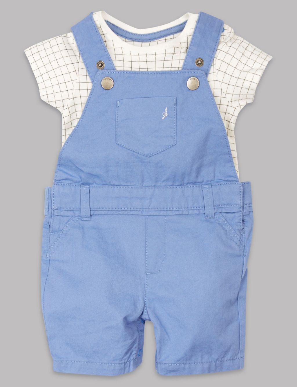 2 Piece Pure Cotton Bodysuit & Dungaree Outfit 3 of 5