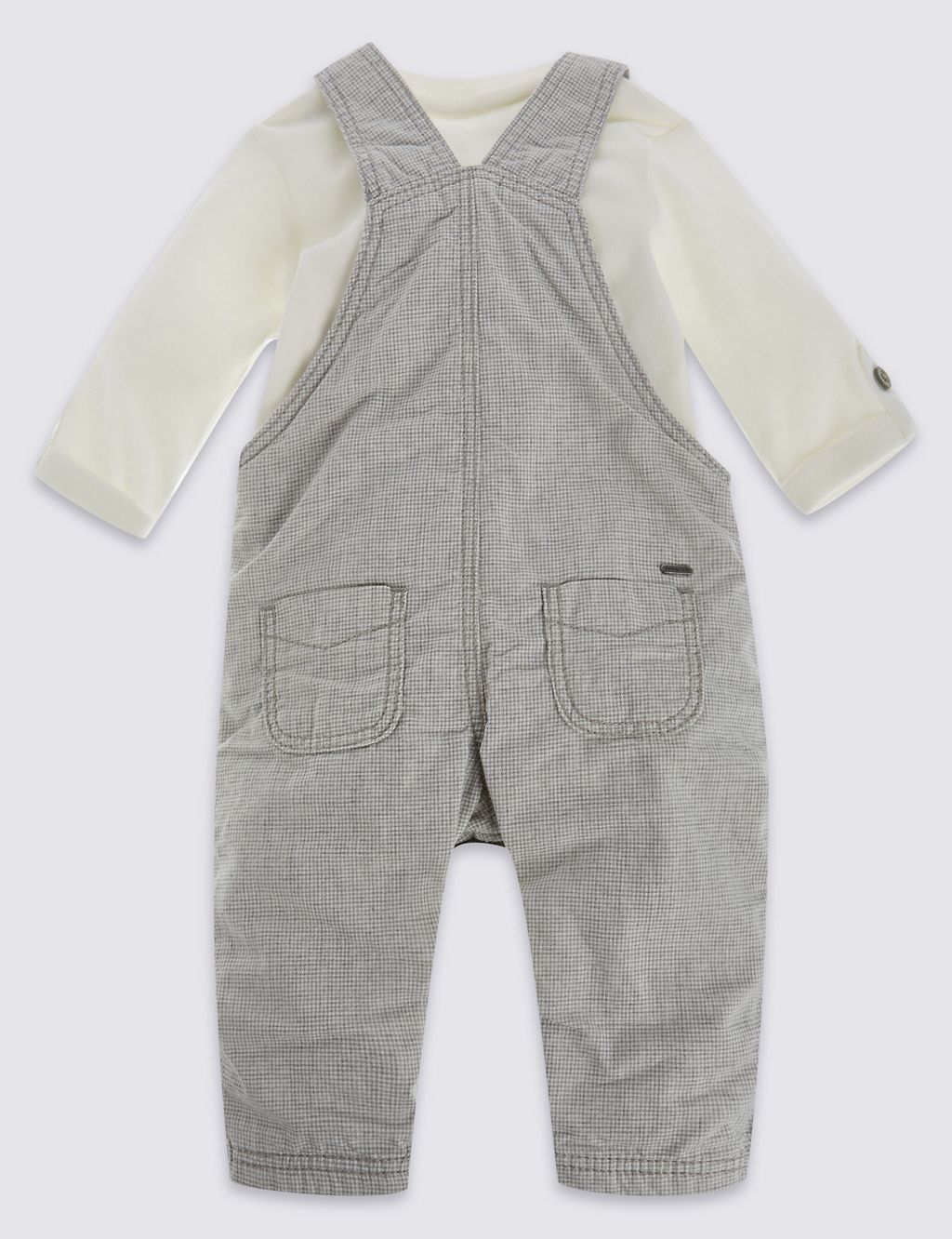 2 Piece Pure Cotton Bodysuit & Dungaree Outfit 1 of 6