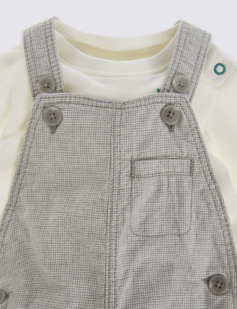 2 Piece Pure Cotton Bodysuit & Dungaree Outfit 5 of 6