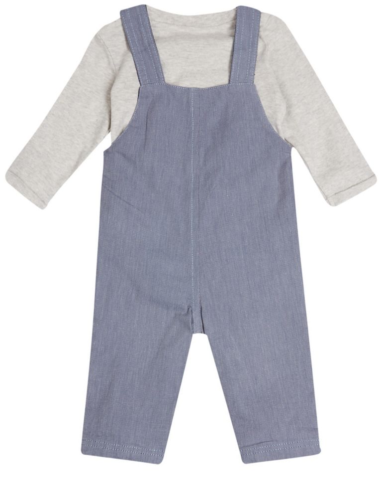 2 Piece Pure Cotton Bodysuit & Dungarees Outfit 7 of 7