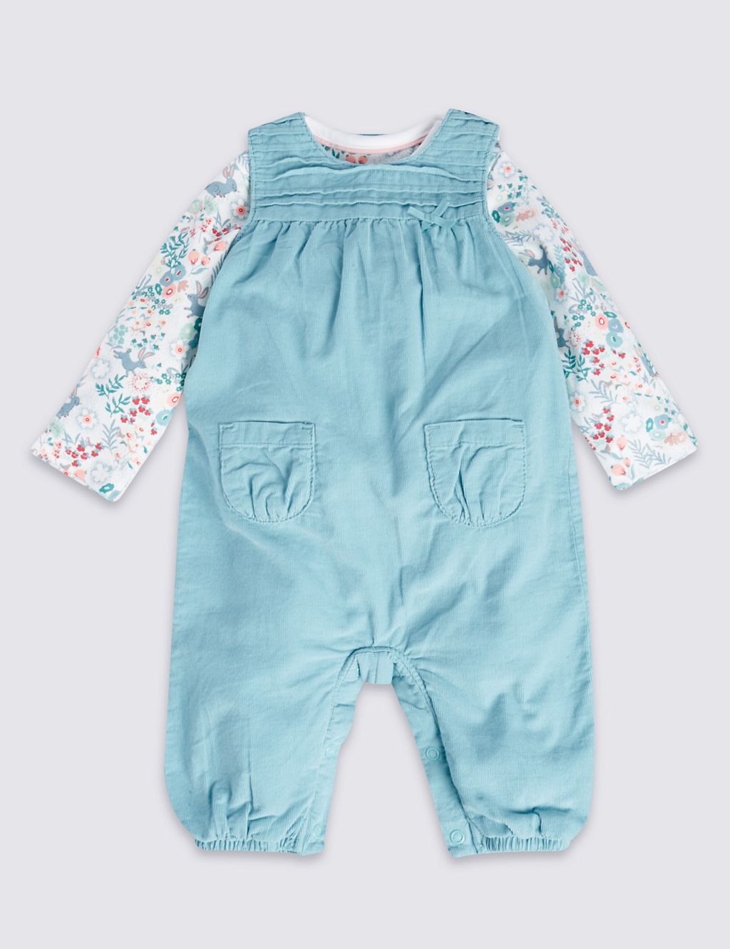 2 Piece Pure Cotton Bodysuit & Dungarees Outfit 3 of 7