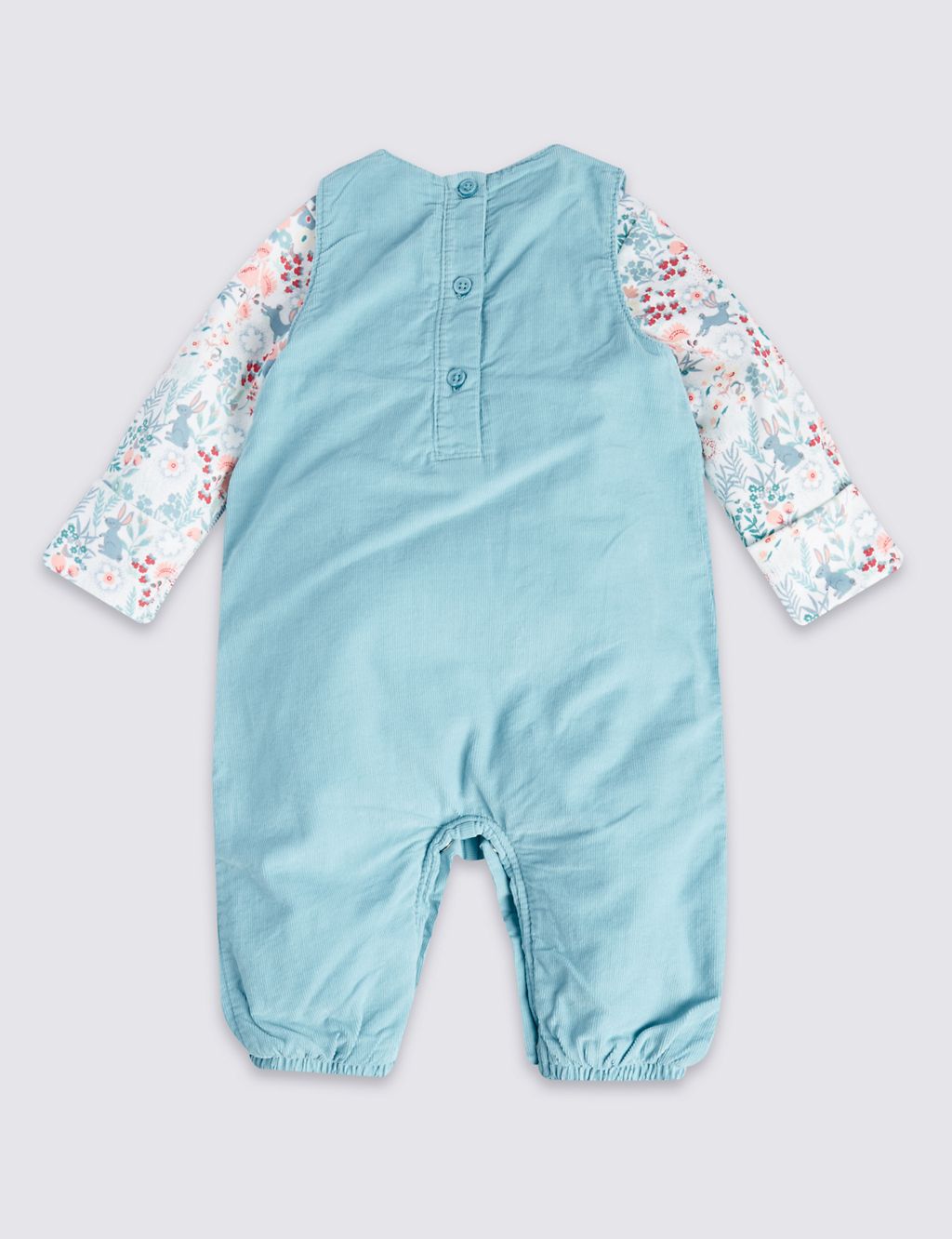 2 Piece Pure Cotton Bodysuit & Dungarees Outfit 1 of 7