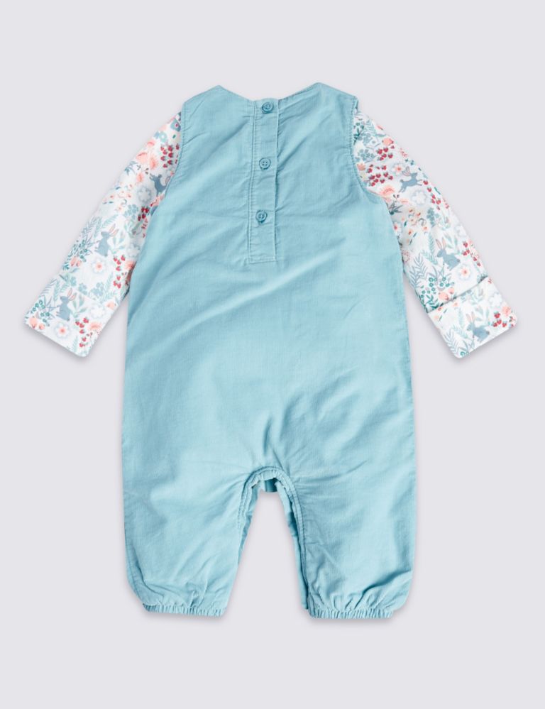 2 Piece Pure Cotton Bodysuit & Dungarees Outfit 2 of 7