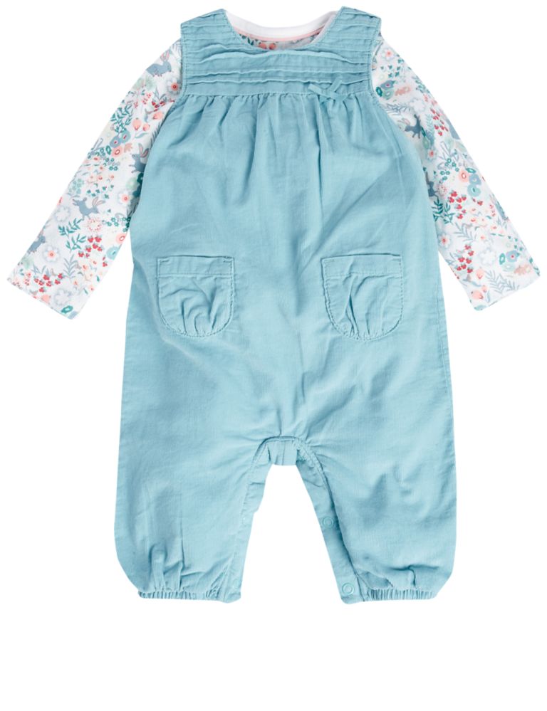2 Piece Pure Cotton Bodysuit & Dungarees Outfit 6 of 7