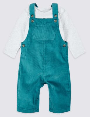 baby girl cord dungarees