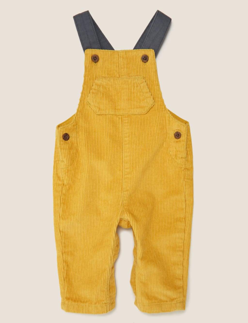 2 Piece Pure Cotton Cord Dungarees Outfit (03 Yrs) M&S