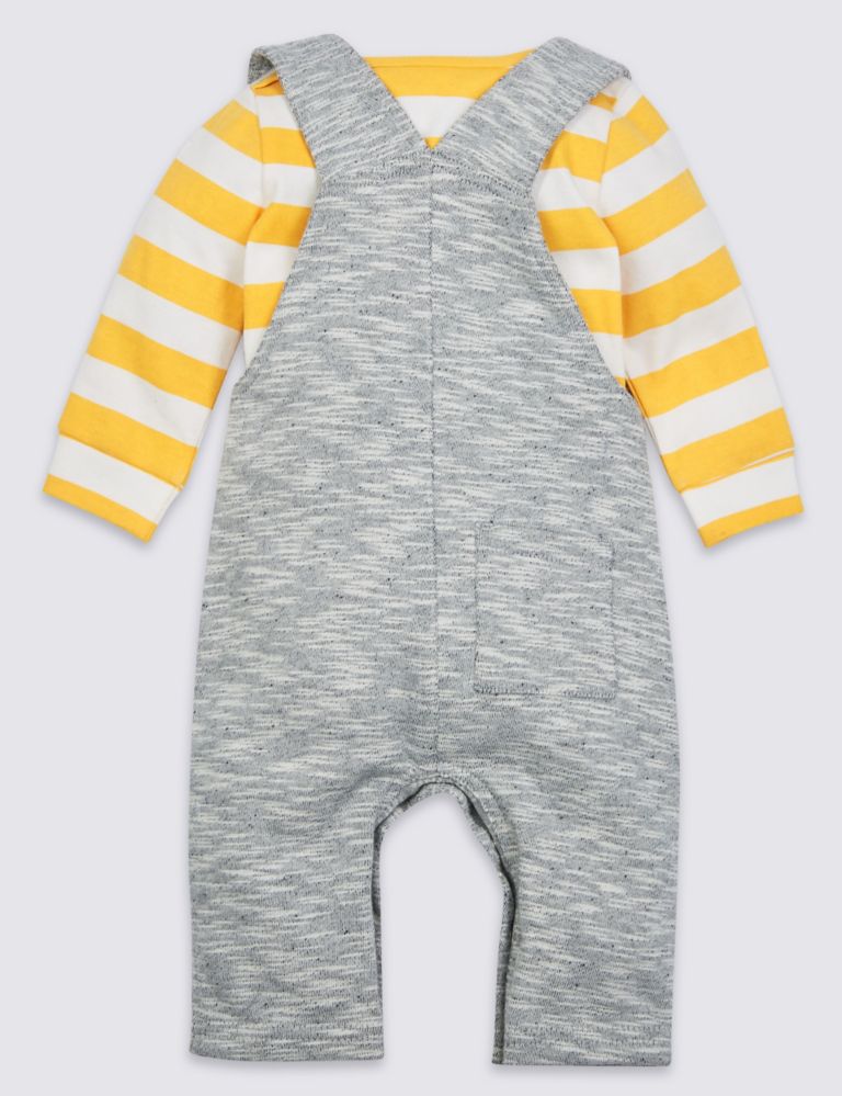 2 Piece Pure Cotton Dungarees & Bodysuit Outfit 2 of 5