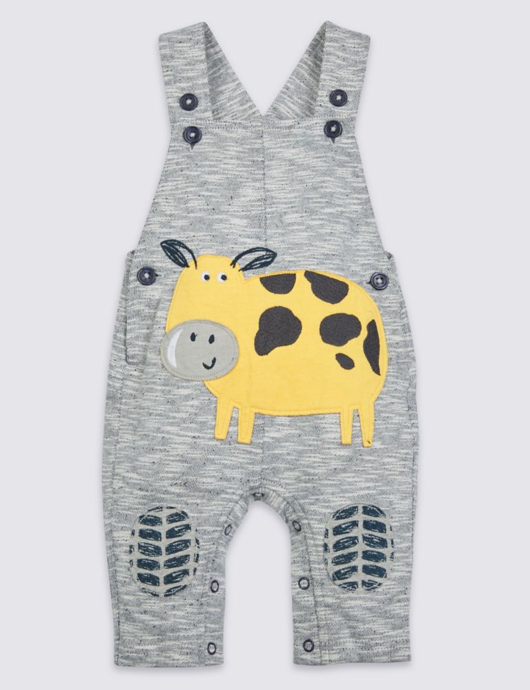2 Piece Pure Cotton Dungarees & Bodysuit Outfit 4 of 5
