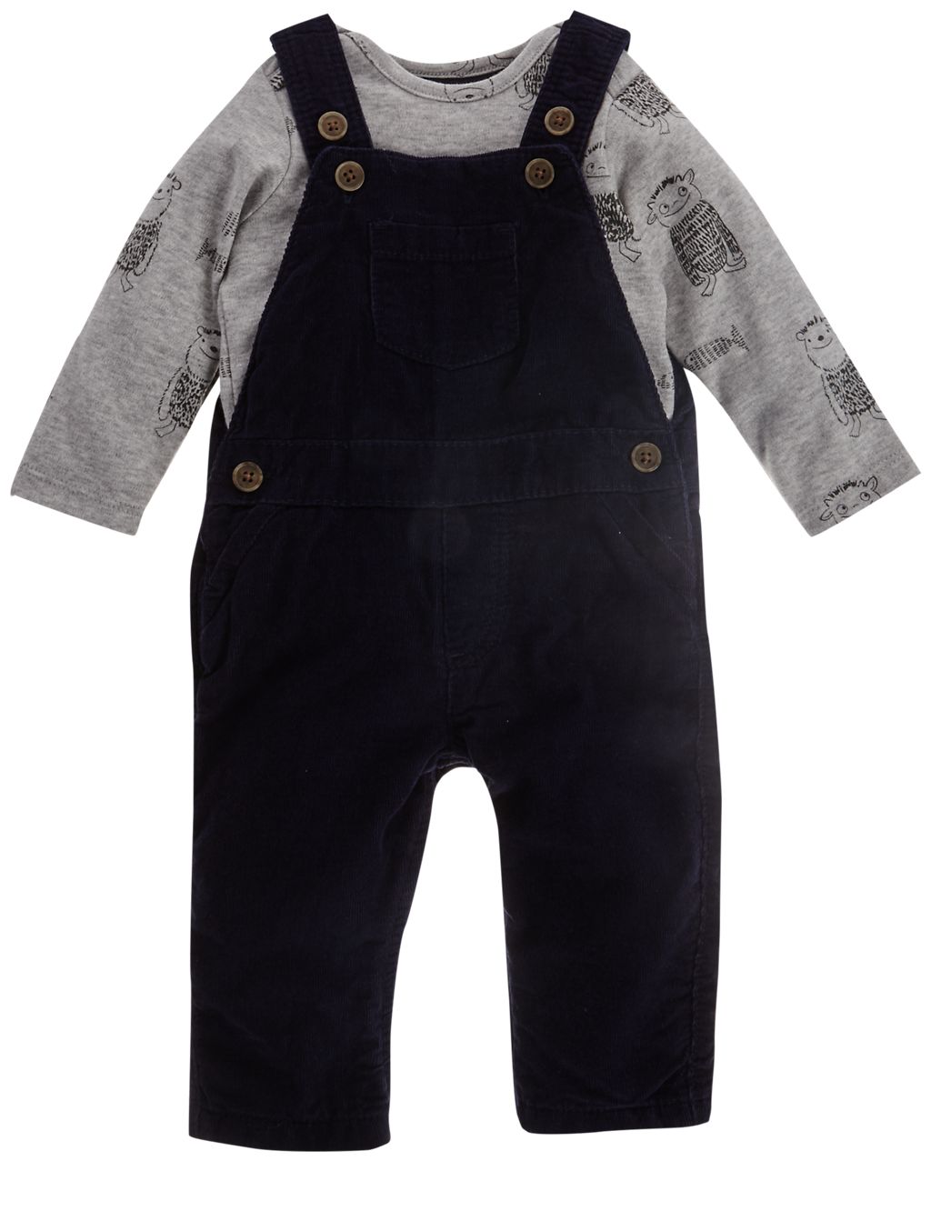 2 Piece Pure Cotton Dungarees & Bodysuit Outfit 5 of 6