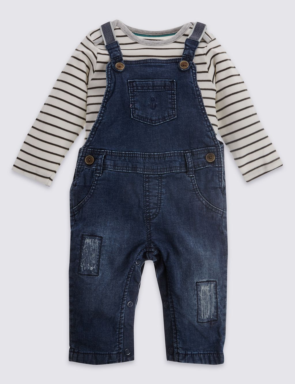 2 Piece Pure Cotton Dungarees 3 of 6