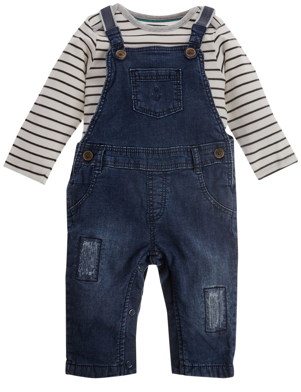 2 Piece Pure Cotton Dungarees 5 of 6