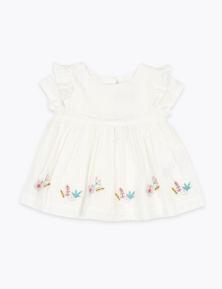 2 Piece Pure Cotton Floral Outfit (0-3 Yrs) 3 of 5