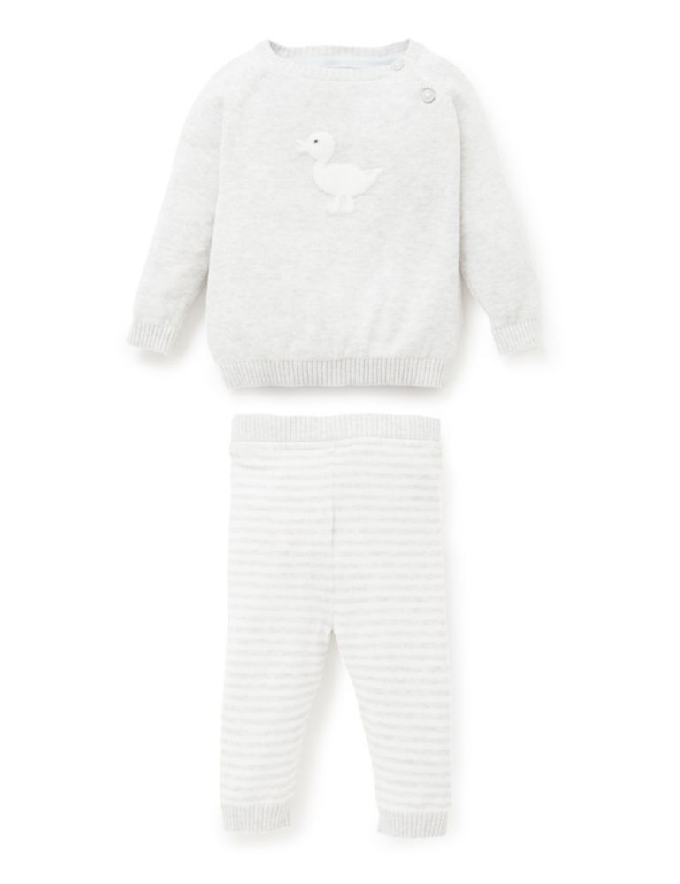 2 Piece Pure Cotton Jumper & Crawler Outfit 1 of 4