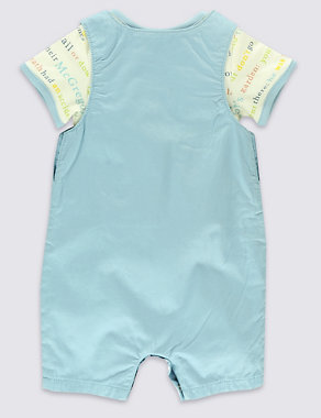 2 Piece Pure Cotton Peter Rabbit™ Bib Short & Bodysuit Outfit Image 2 of 4