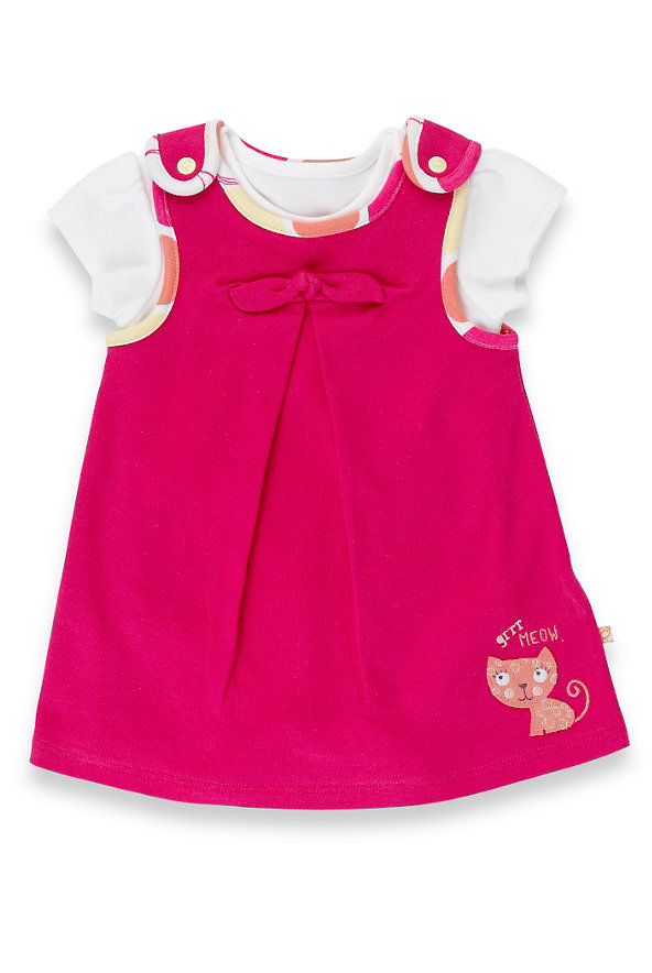 2 Piece Pure Cotton Pinafore Outfit Image 1 of 1